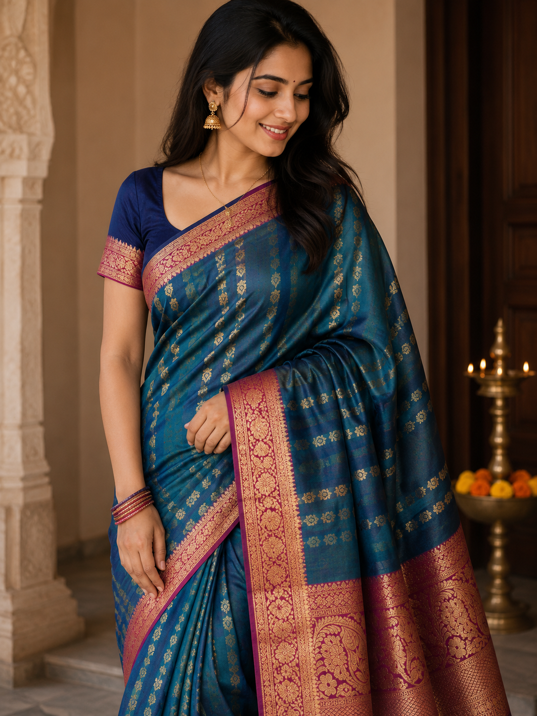Kanchi Mix Silk Saree