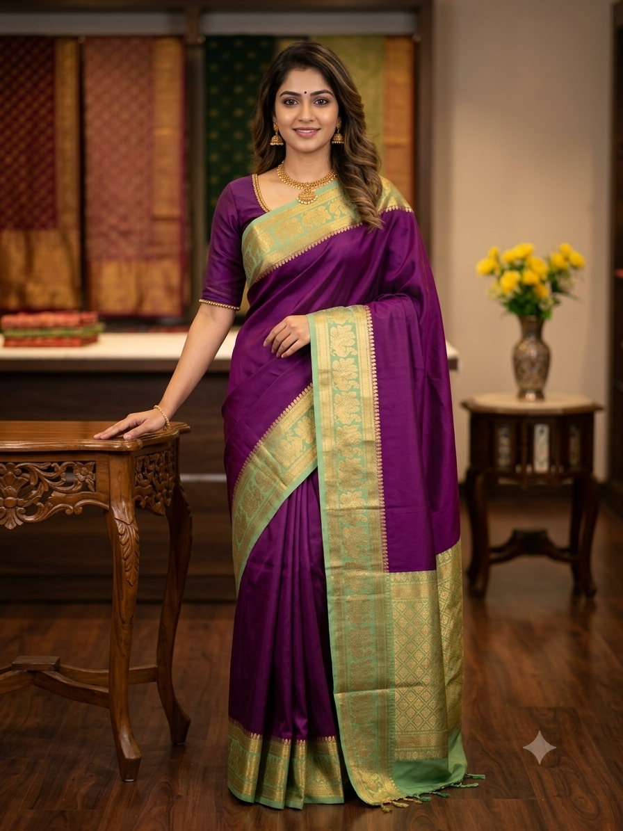 Pure Mysore Silk Saree.