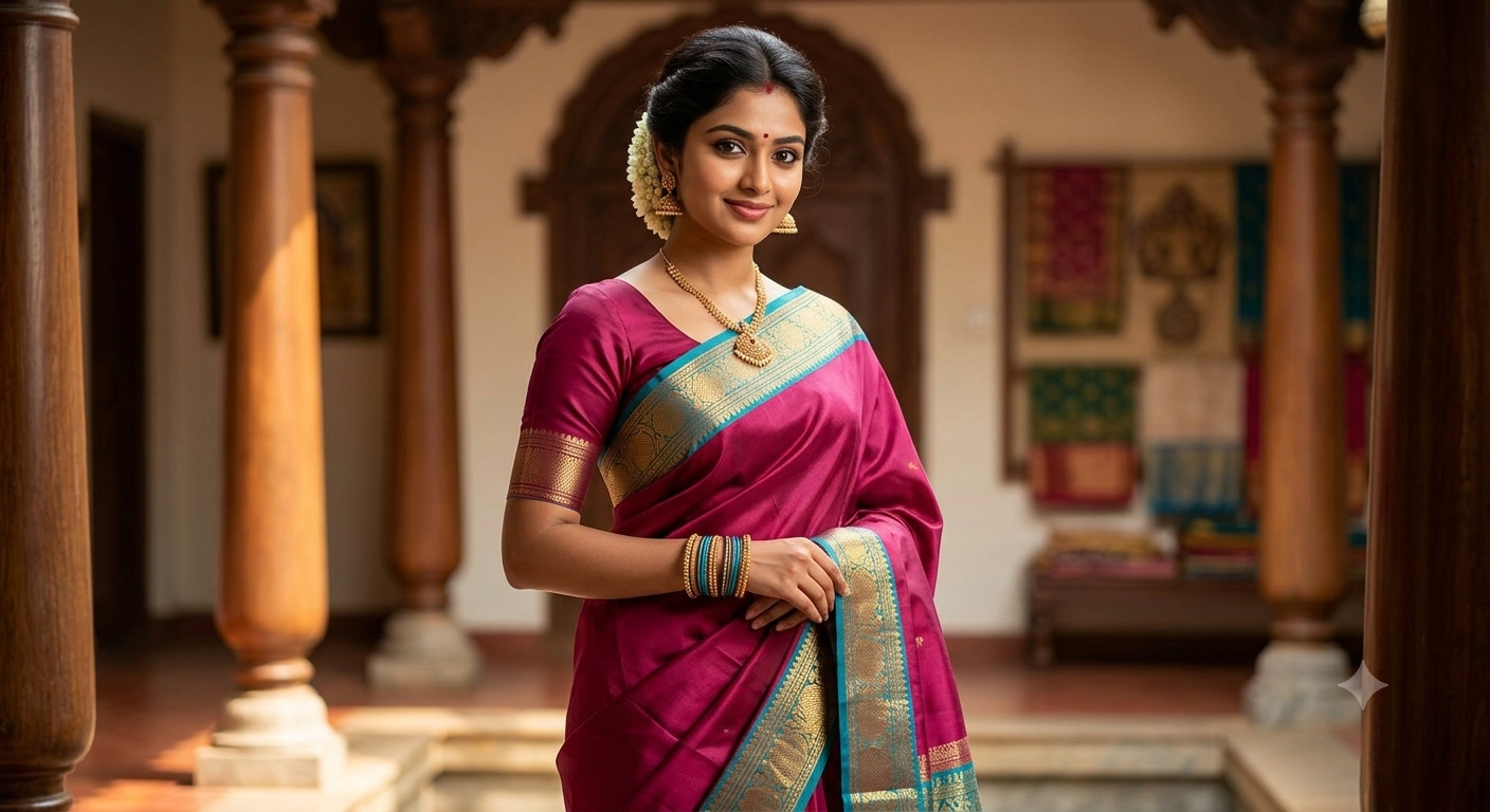 Pure Mysore Silk Saree ( 60 Grams )