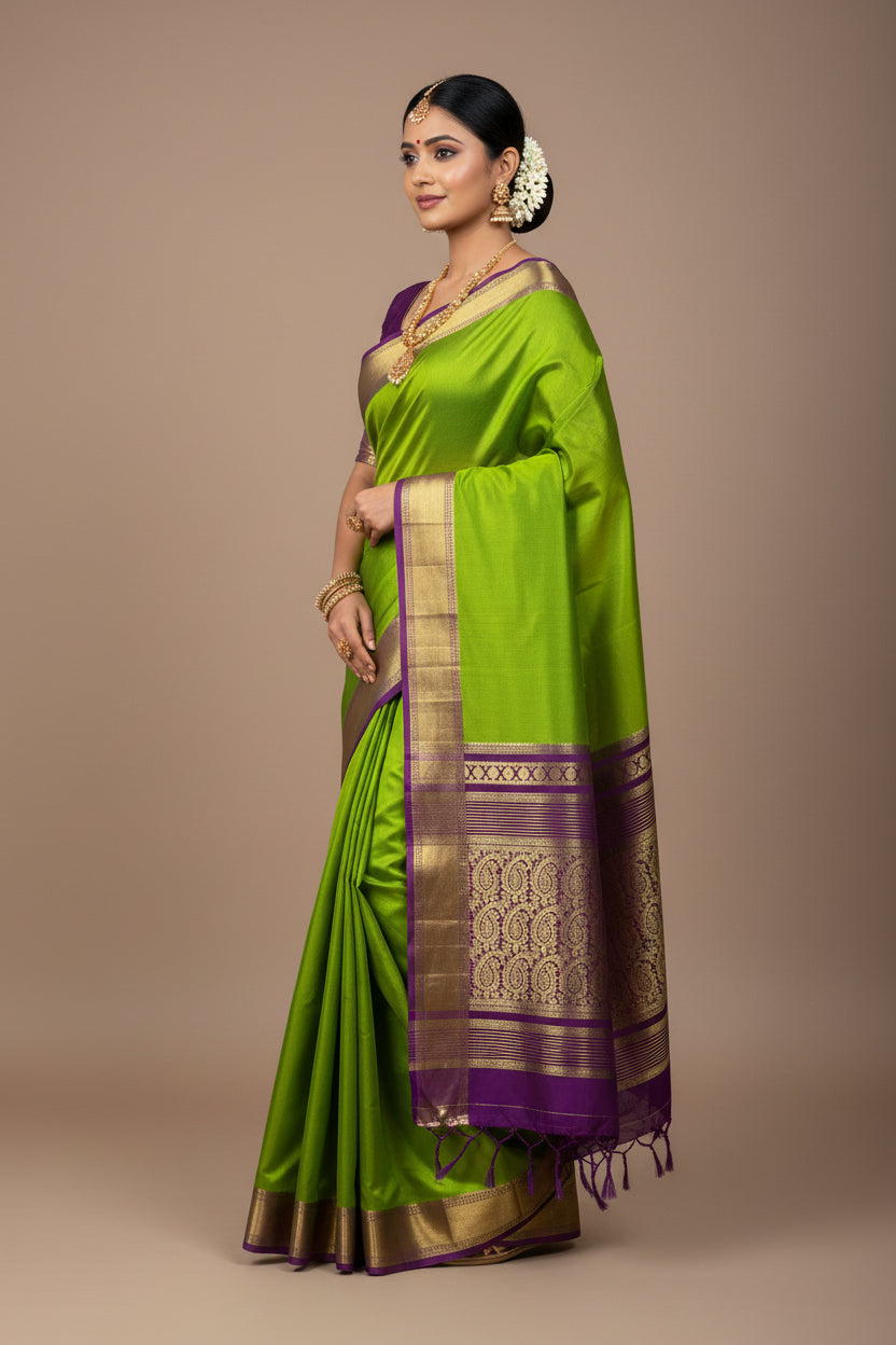 Pure Mysore Silk Saree ( 60 Grams )
