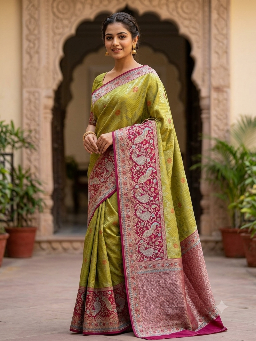 Kanchi Mix Silk Saree
