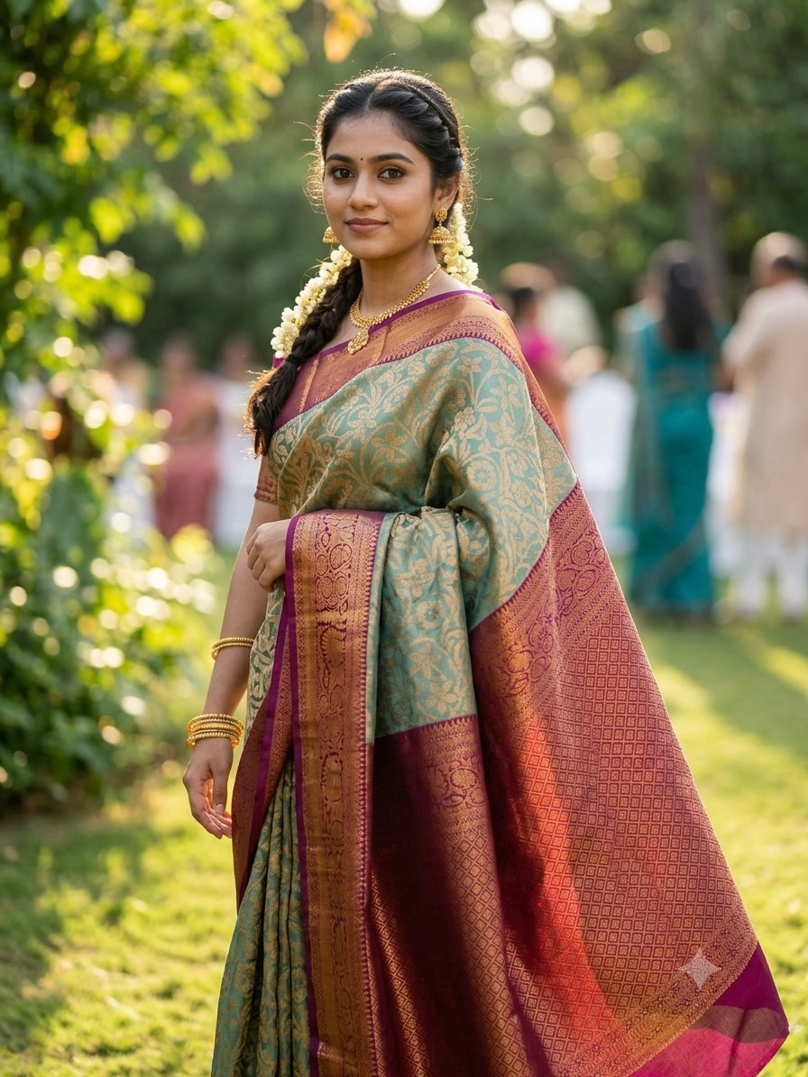 Kanchi Mix Silk Saree