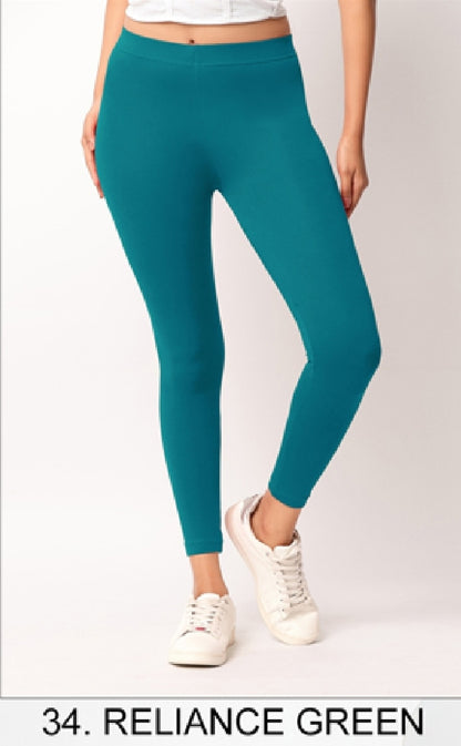 Ankle length Cotton+Lycra stretchable leggings.499/- For 3 Pieces