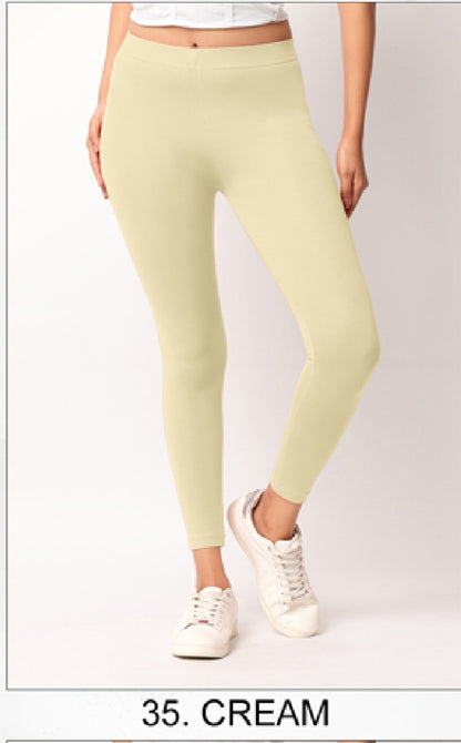 Ankle length Cotton+Lycra stretchable leggings.499/- For 3 Pieces