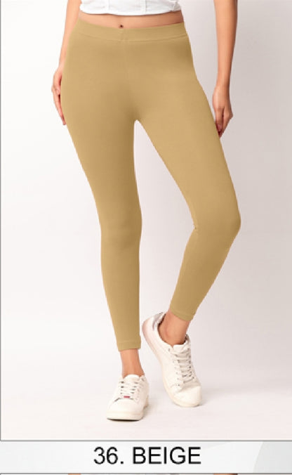 Ankle length Cotton+Lycra stretchable leggings.499/- For 3 Pieces