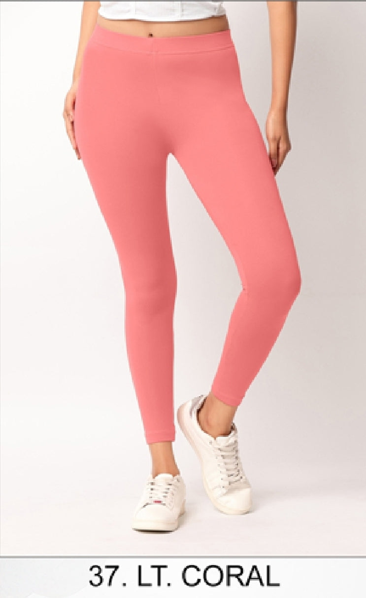 Ankle length Cotton+Lycra stretchable leggings.499/- For 3 Pieces