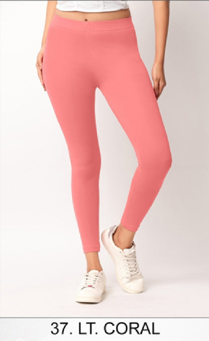 Ankle length Cotton+Lycra stretchable leggings.499/- For 3 Pieces