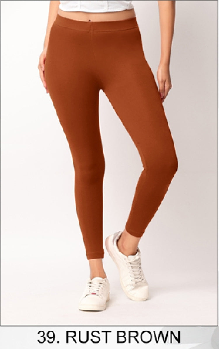 Ankle length Cotton+Lycra stretchable leggings.499/- For 3 Pieces