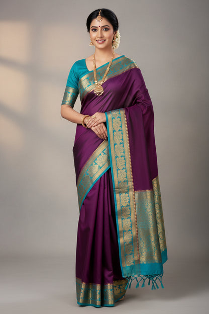 Pure Mysore Silk Saree.