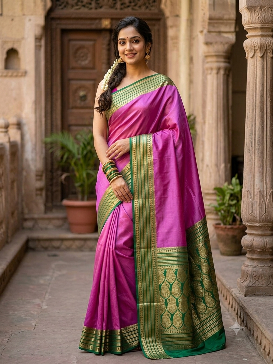 Pure Mysore Silk Saree ( 60 Grams )