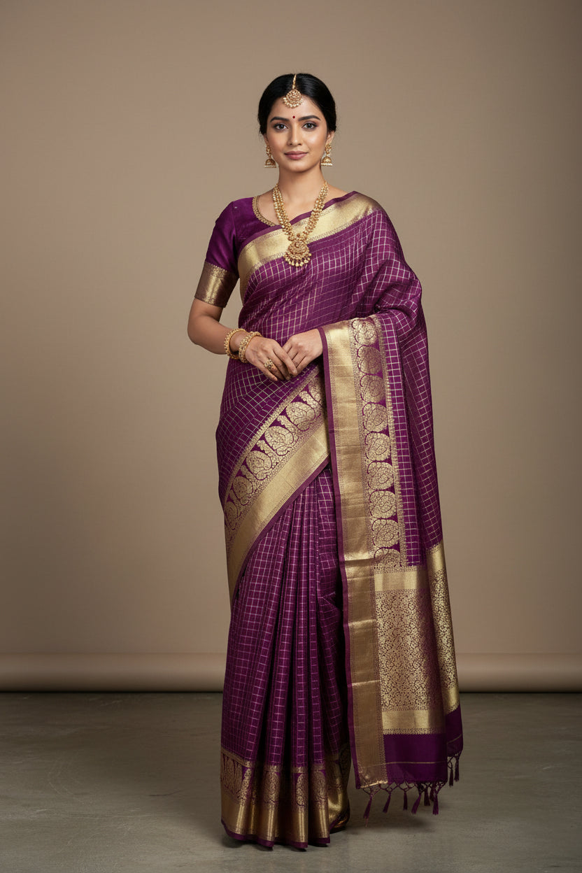 Pure Mysore Silk Saree ( 60 Grams )