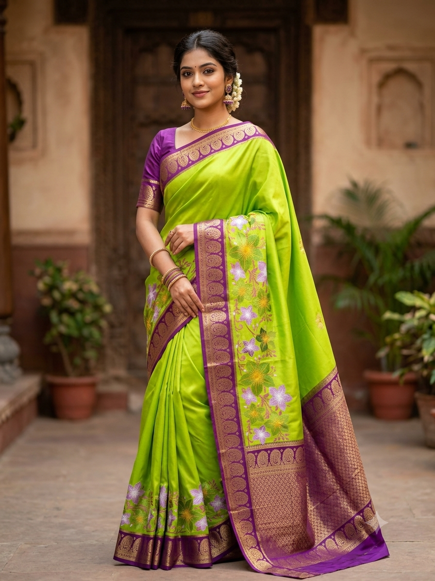 Pure Mysore Silk Saree.