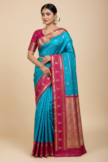 Kanchi Mix Silk Saree