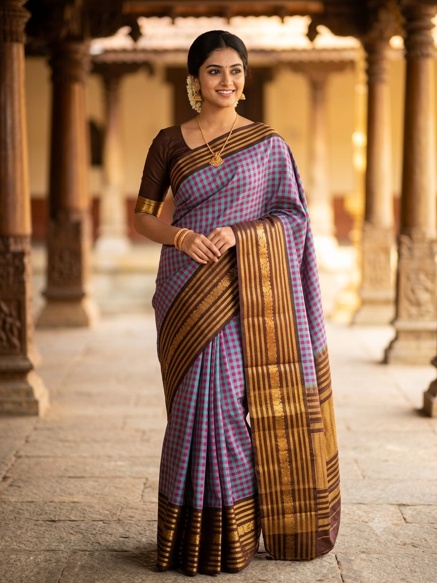 Kanchi Mix Silk Saree