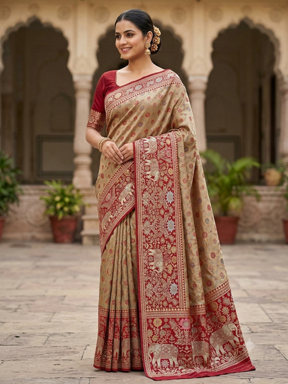Kanchi Mix Silk Saree