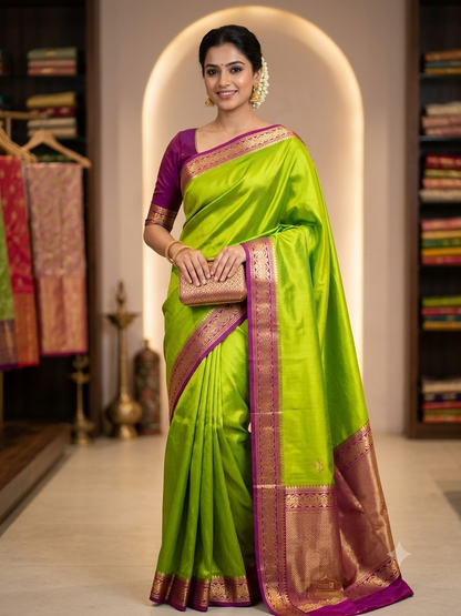 Pure Mysore Silk Saree ( 60 Grams )
