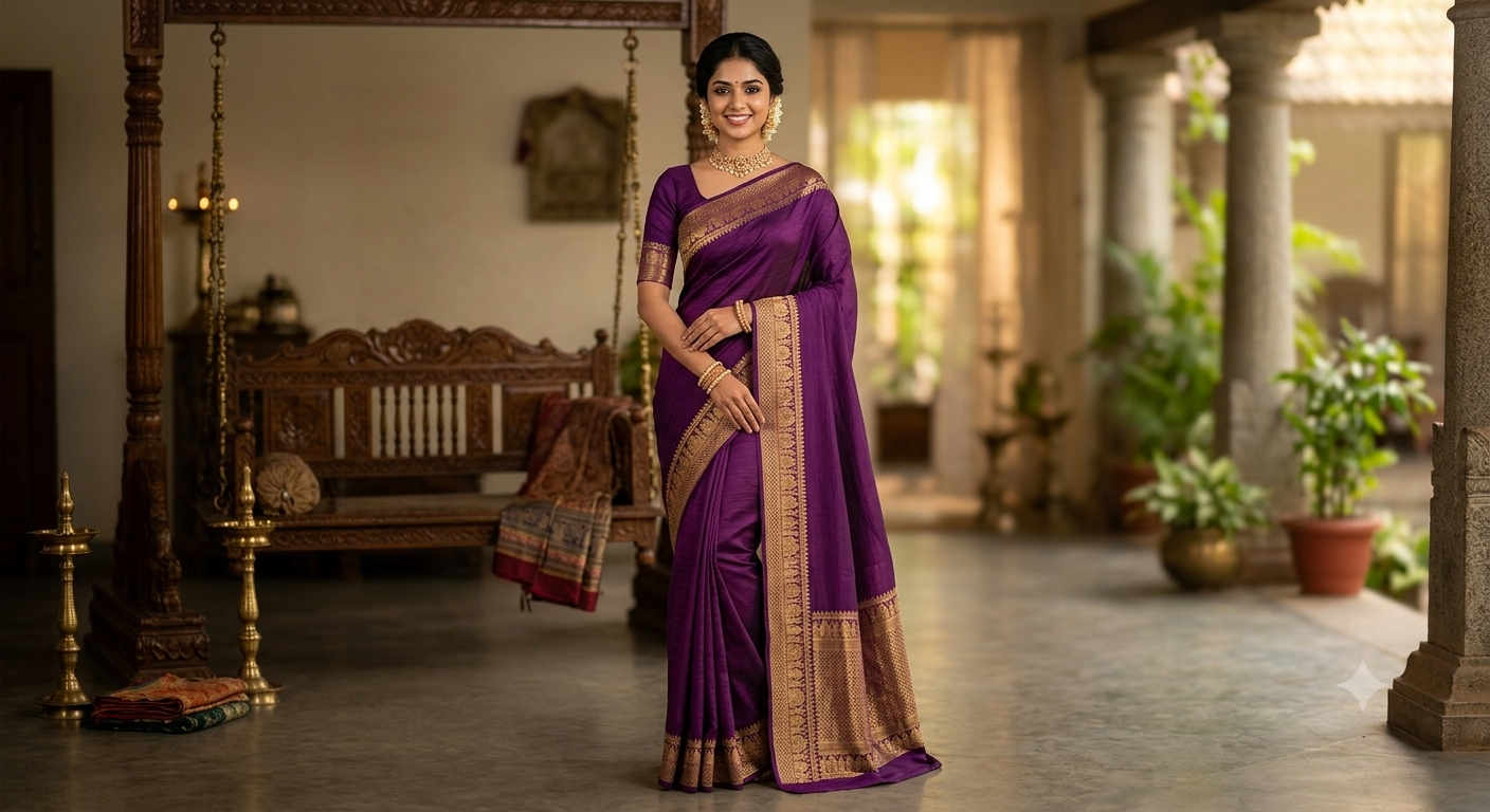 Pure Mysore Silk Saree ( 60 Grams )