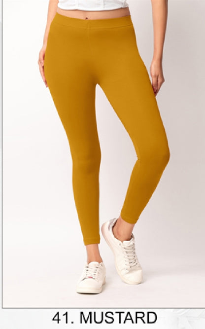 Ankle length Cotton+Lycra stretchable leggings.499/- For 3 Pieces