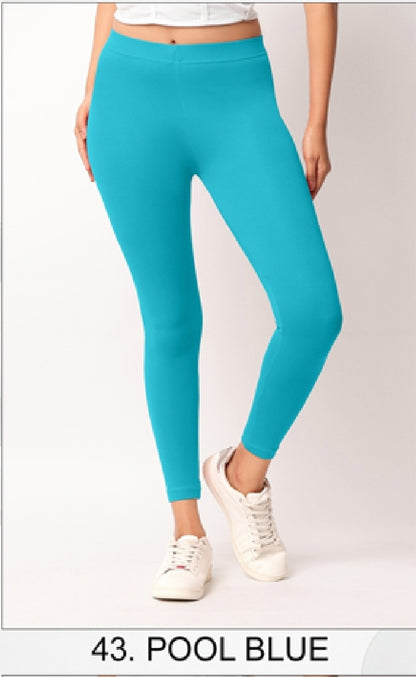 Ankle length Cotton+Lycra stretchable leggings.499/- For 3 Pieces