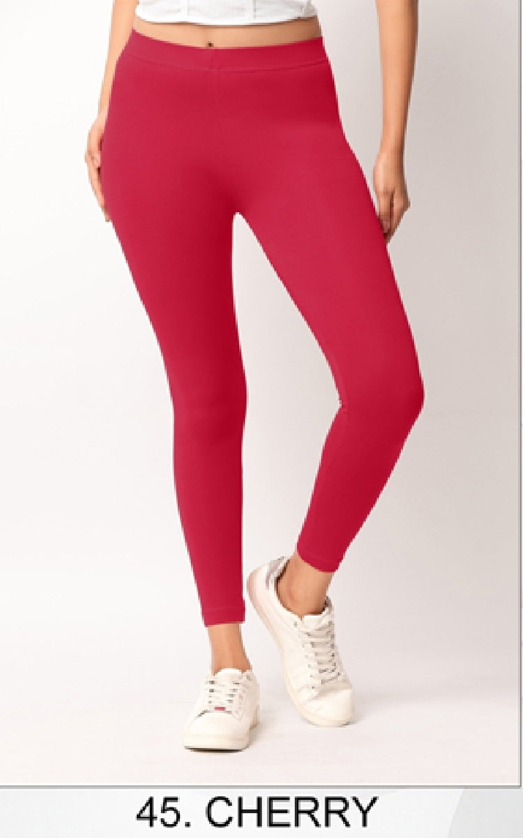 Ankle length Cotton+Lycra stretchable leggings.499/- For 3 Pieces