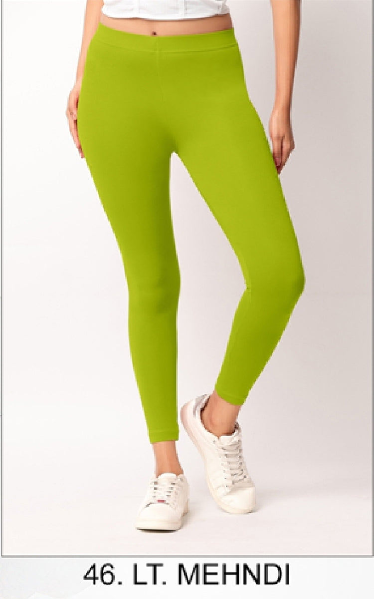 Ankle length Cotton+Lycra stretchable leggings.499/- For 3 Pieces