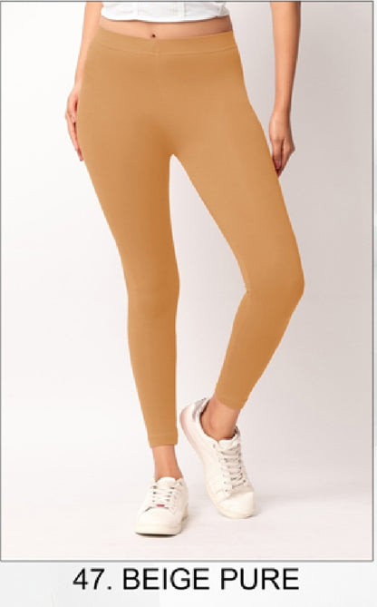 Ankle length Cotton+Lycra stretchable leggings.499/- For 3 Pieces