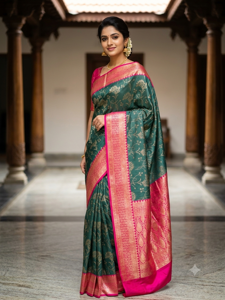 Kanchi Mix Silk Saree