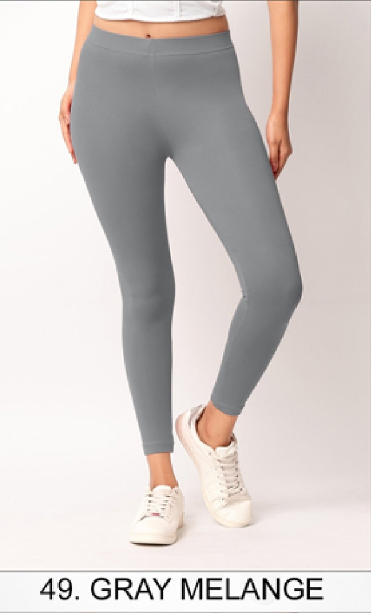 Ankle length Cotton+Lycra stretchable leggings.499/- For 3 Pieces