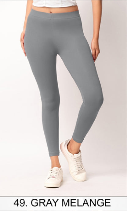 Ankle length Cotton+Lycra stretchable leggings.499/- For 3 Pieces