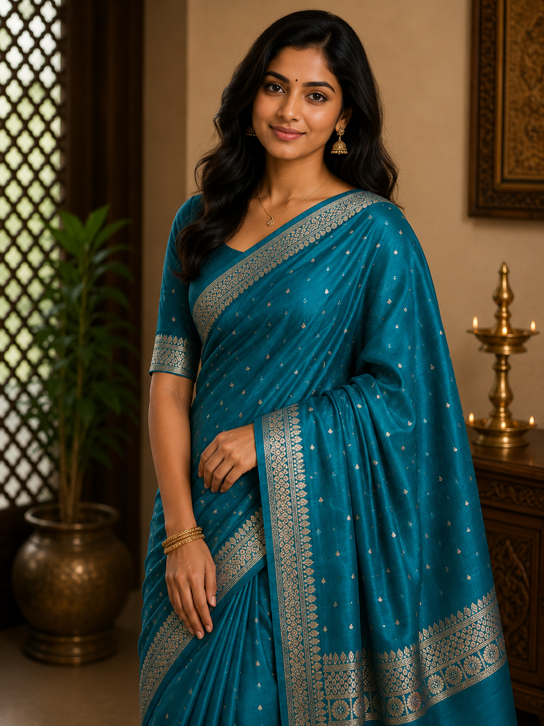 Pure Mysore Silk Saree.