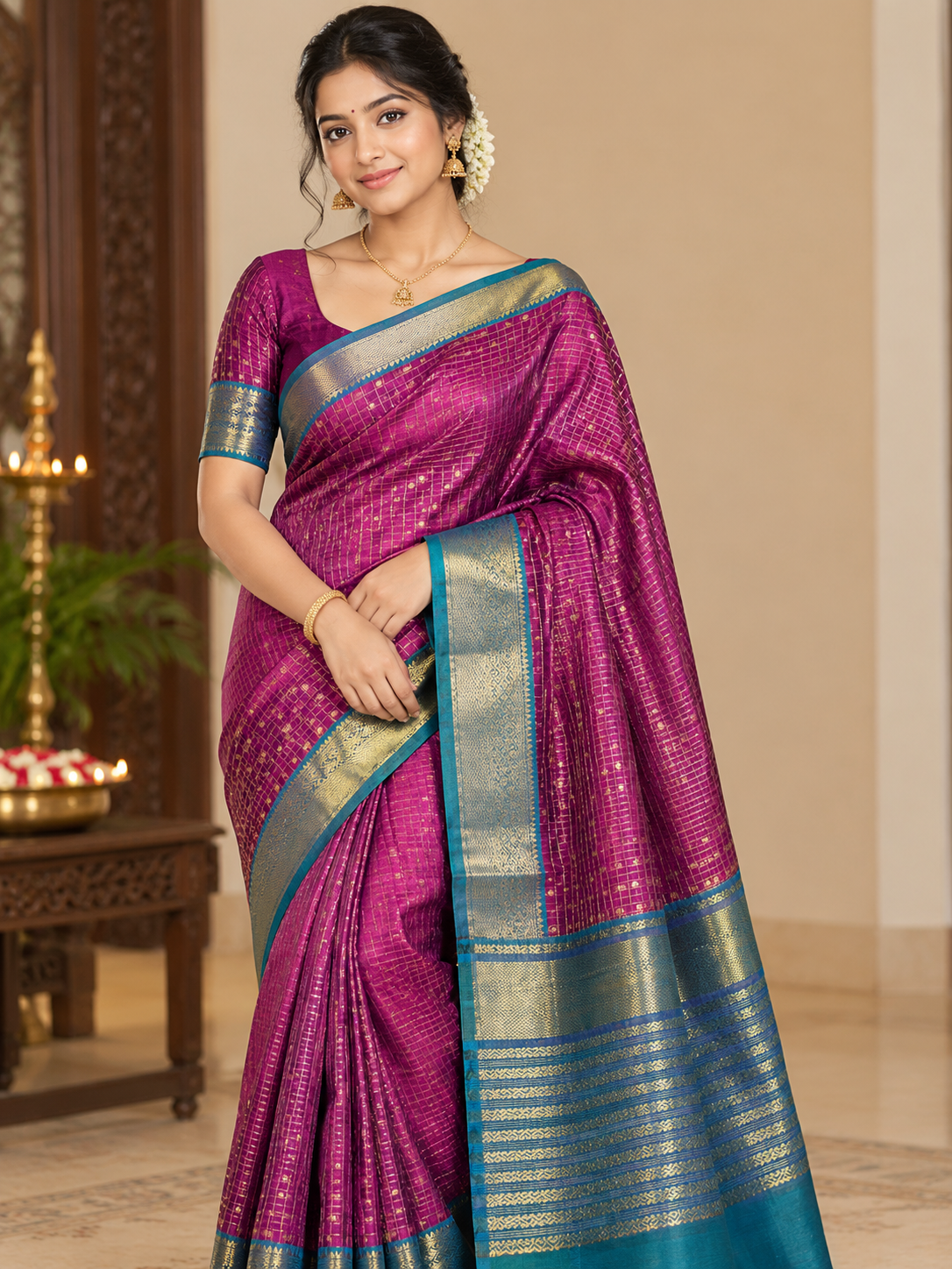 Kanchi Mix Silk Saree
