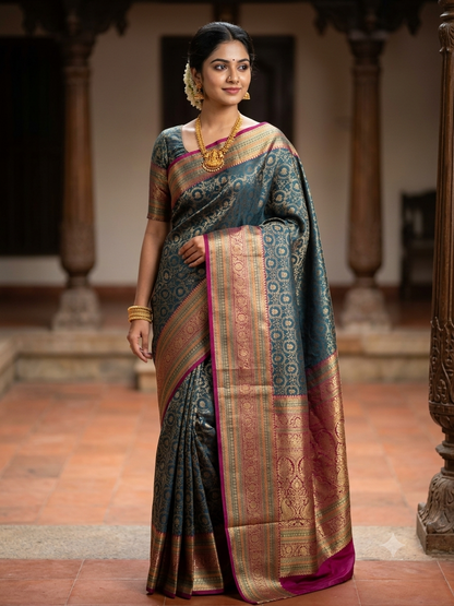 Kanchi Mix Silk Saree