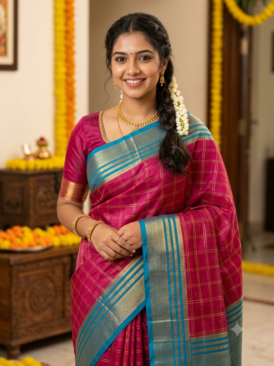 Pure Mysore Silk Saree.