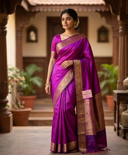 Pure Mysore Silk Saree ( 60 Grams )