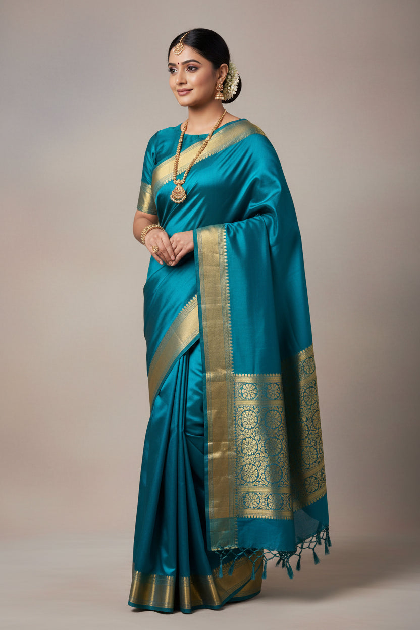 Pure Mysore Silk Saree ( 60 Grams )