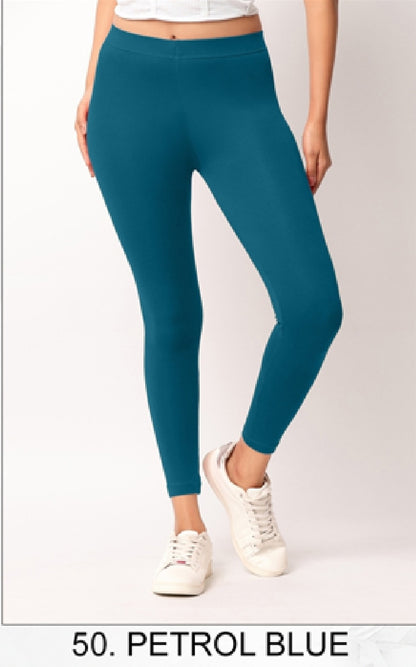 Ankle length Cotton+Lycra stretchable leggings.499/- For 3 Pieces