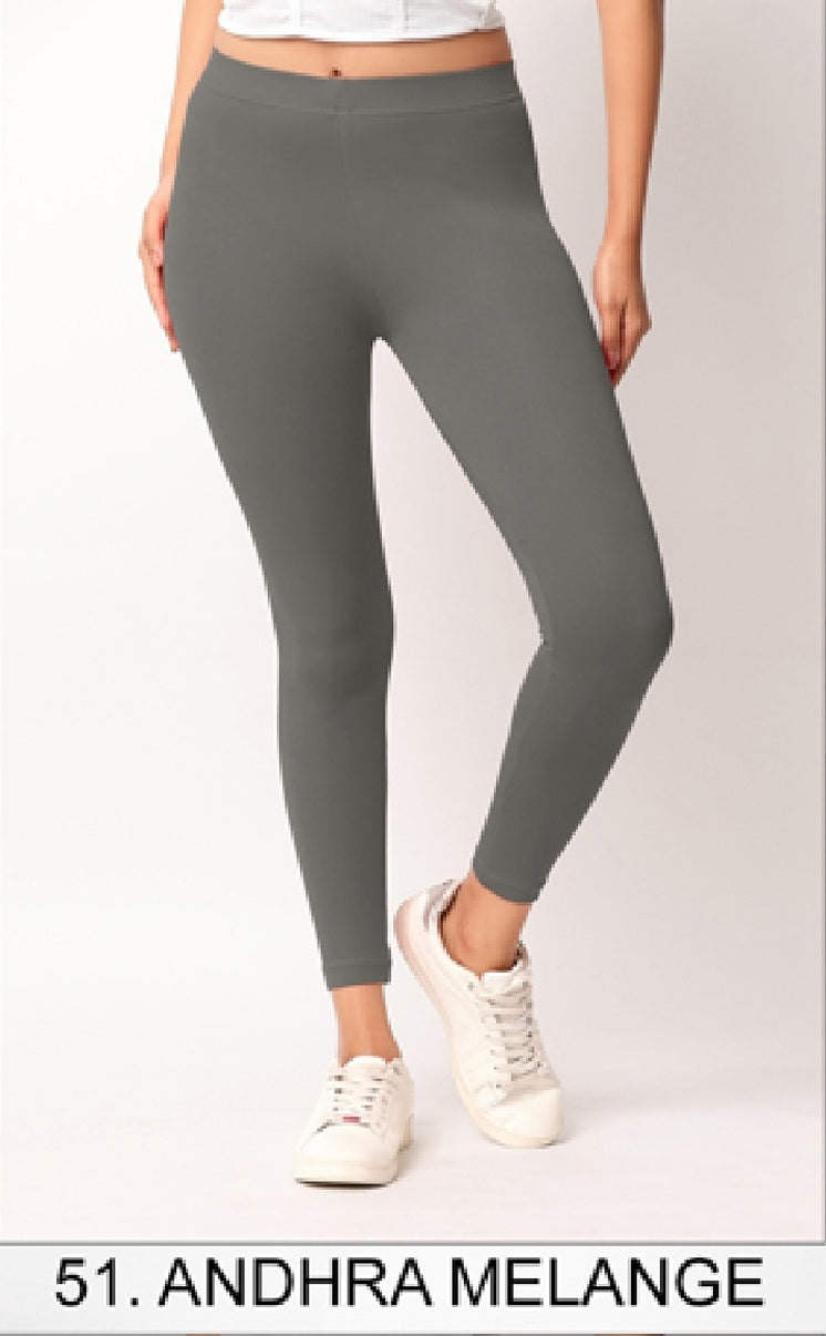 Ankle length Cotton+Lycra stretchable leggings.499/- For 3 Pieces
