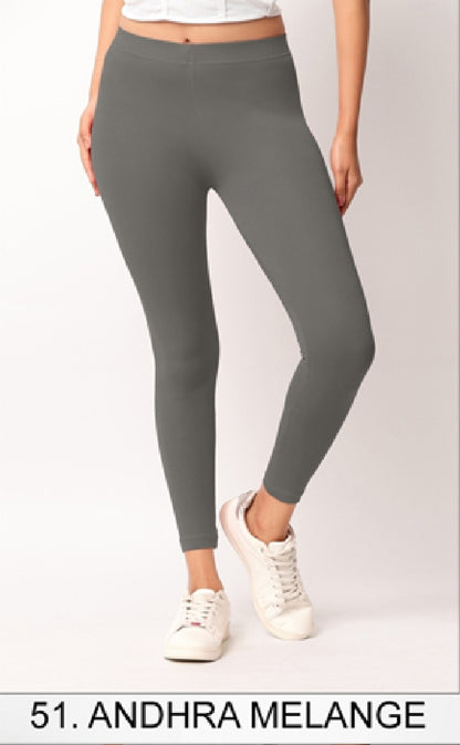 Ankle length Cotton+Lycra stretchable leggings.499/- For 3 Pieces