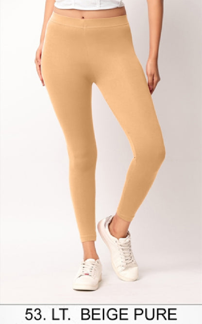 Ankle length Cotton+Lycra stretchable leggings.499/- For 3 Pieces