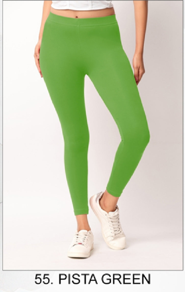Ankle length Cotton+Lycra stretchable leggings.499/- For 3 Pieces