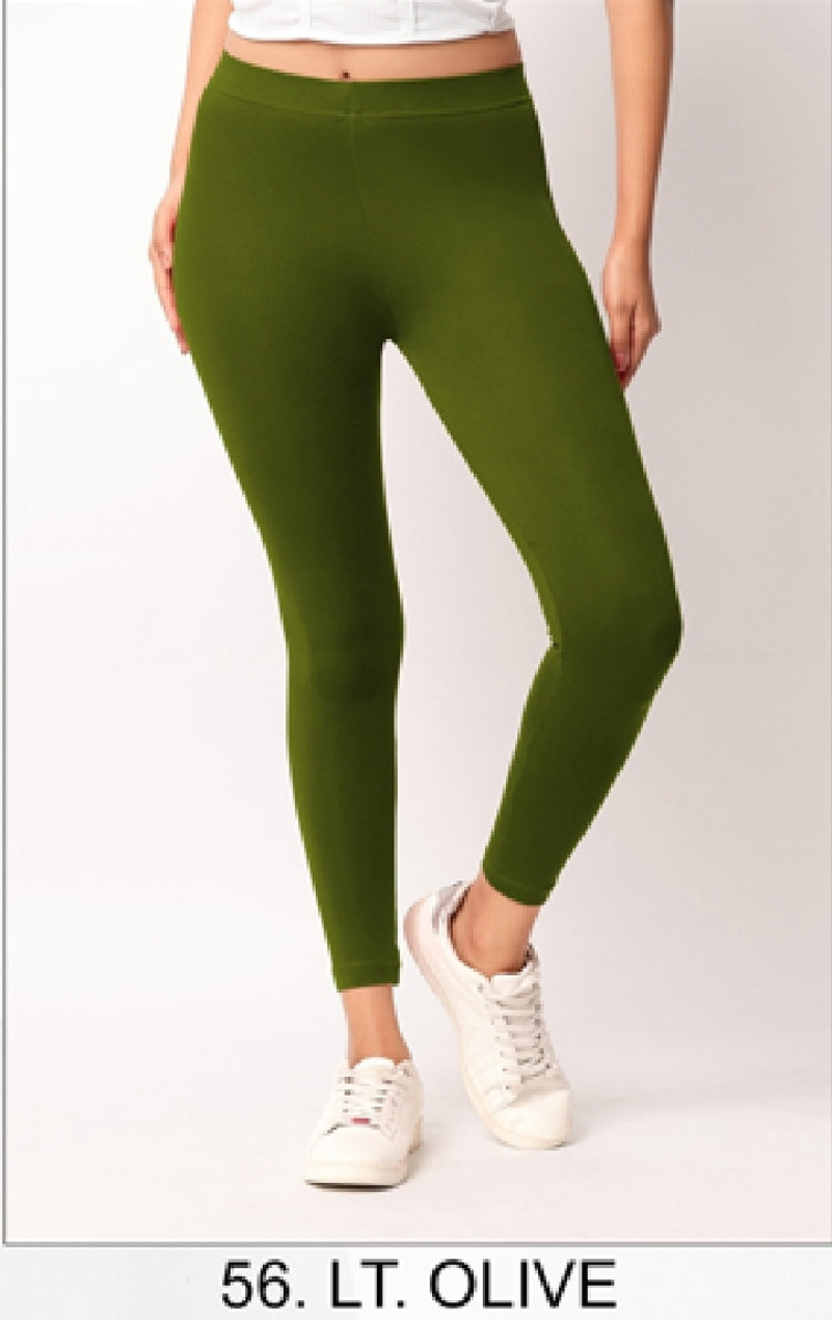 Ankle length Cotton+Lycra stretchable leggings.499/- For 3 Pieces