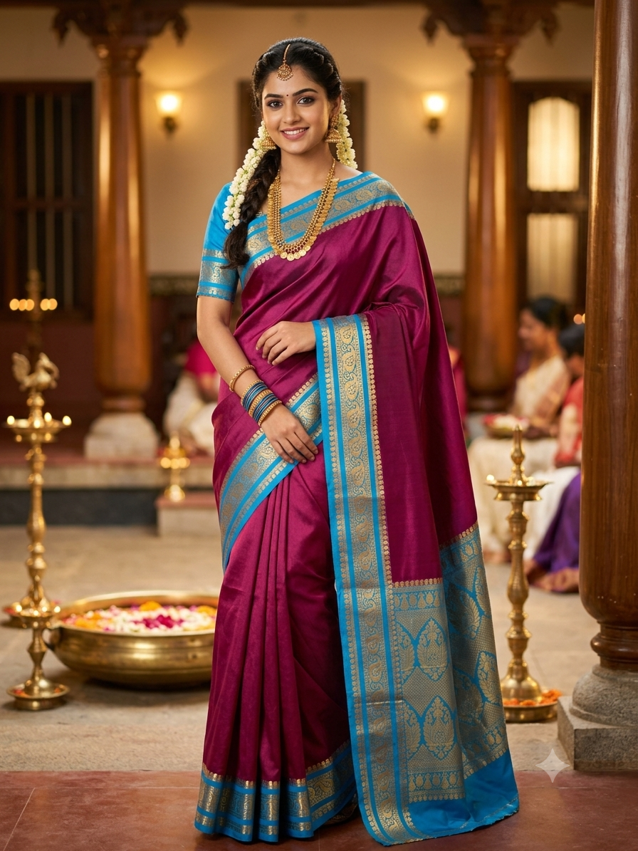 Pure Mysore Silk Saree.