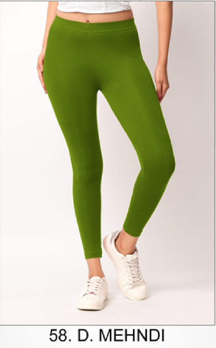 Ankle length Cotton+Lycra stretchable leggings.499/- For 3 Pieces
