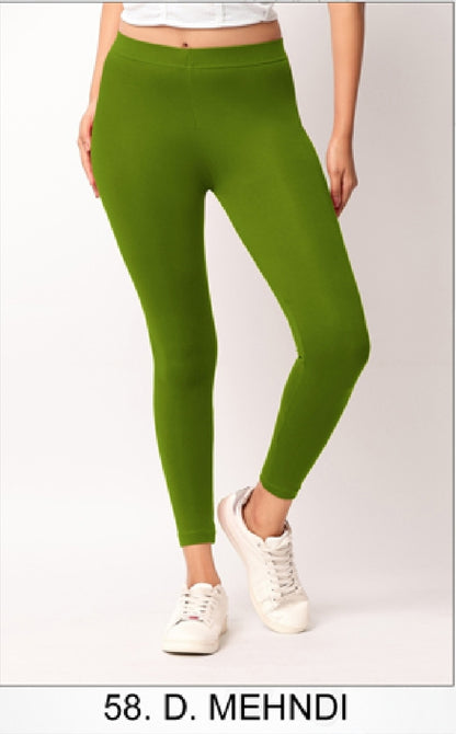 Ankle length Cotton+Lycra stretchable leggings.499/- For 3 Pieces