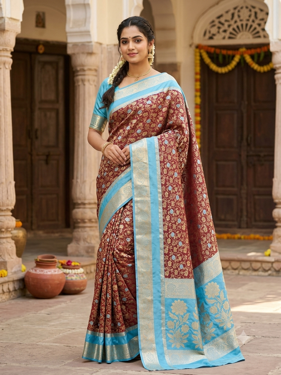 Kanchi Mix Silk Saree