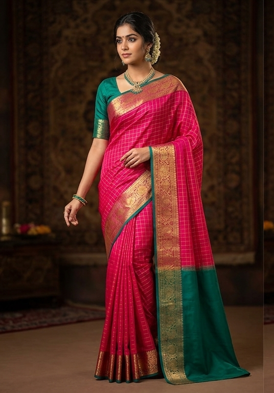 Pure Mysore Silk Saree ( 60 Grams )