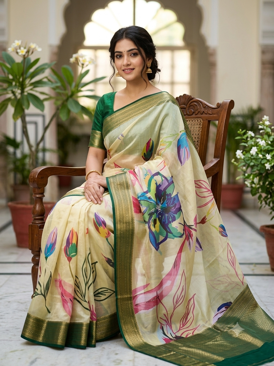 Pure Mysore Silk Saree.