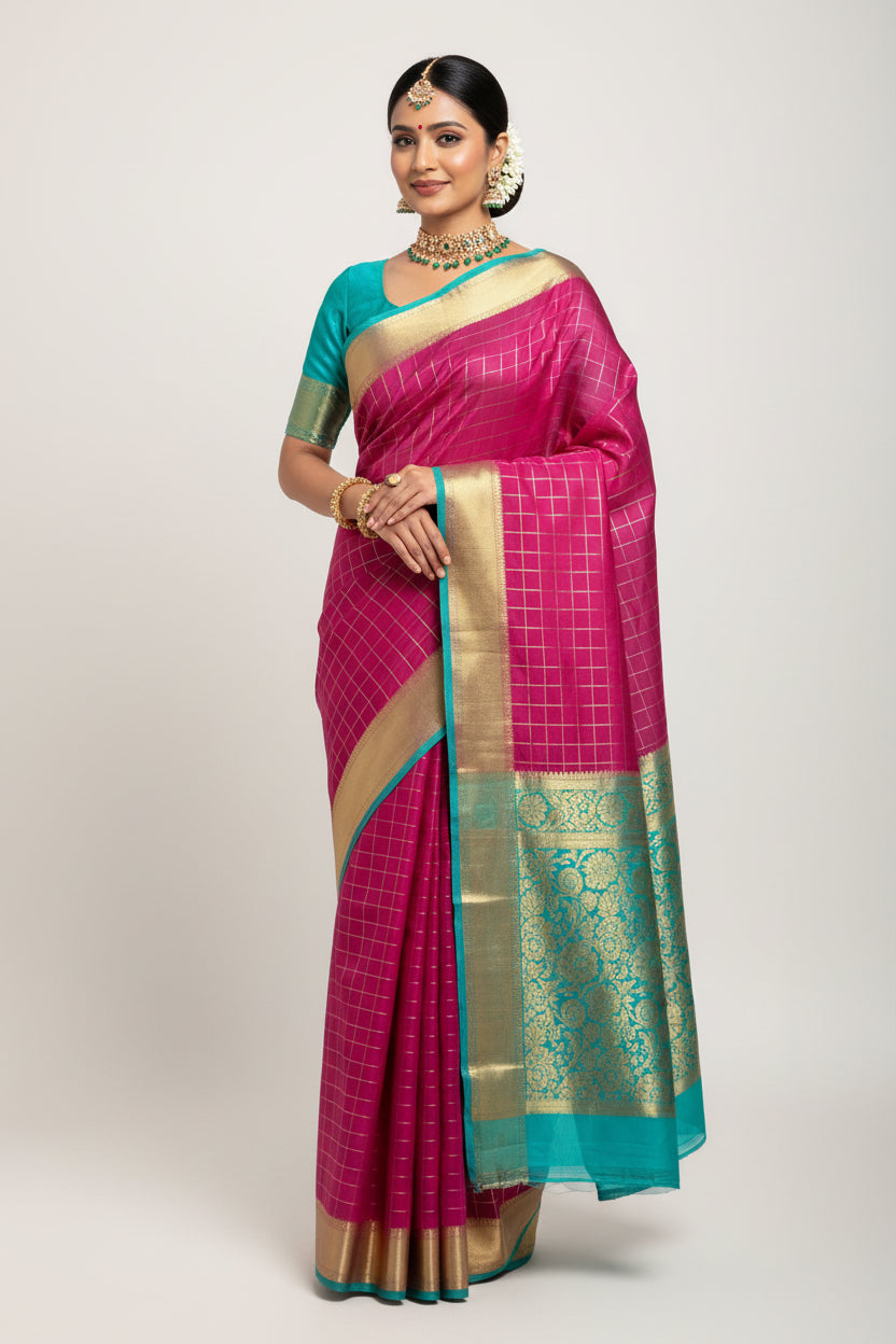 Pure Mysore Silk Saree ( 60 Grams )