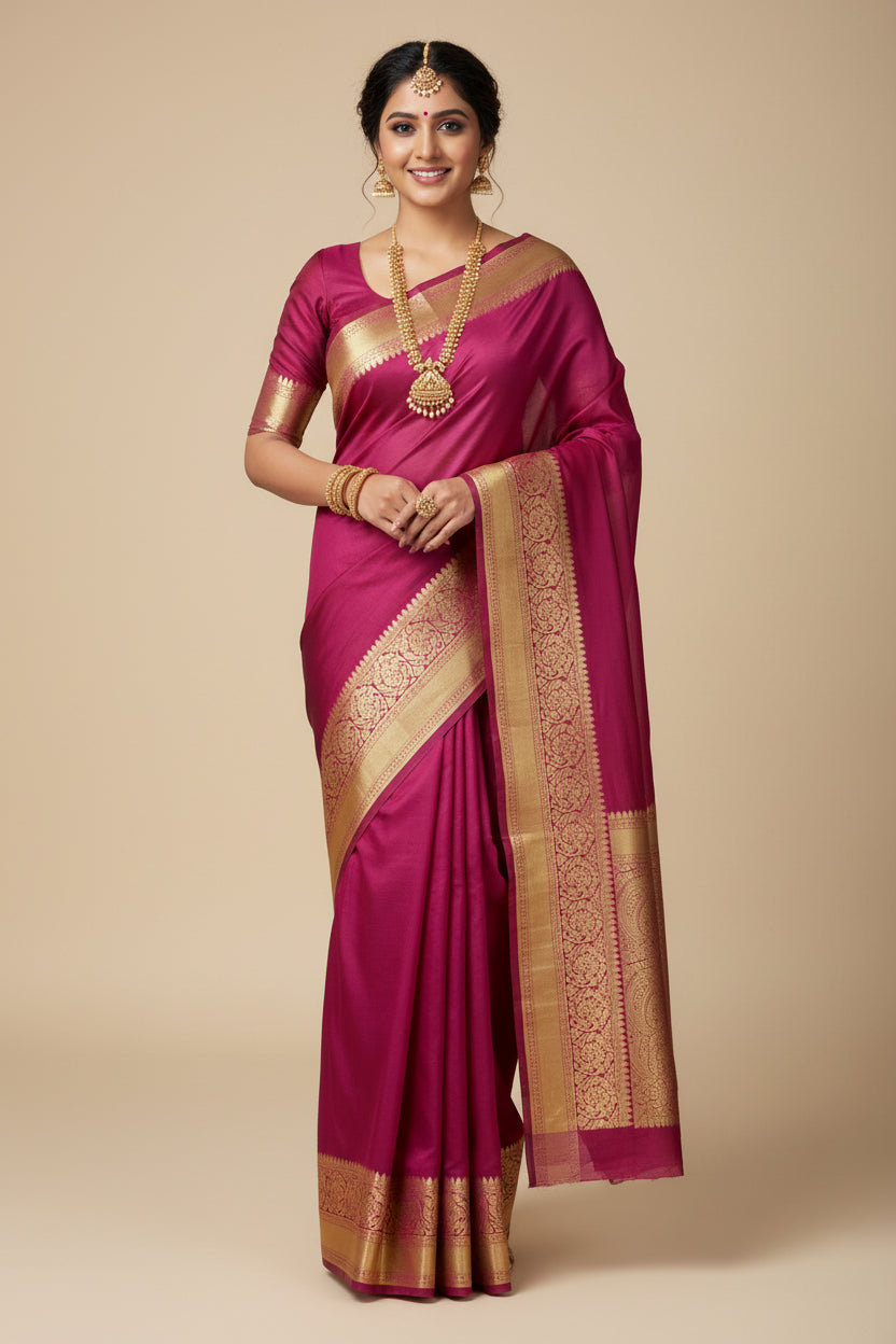 Pure Mysore Silk Saree ( 60 Grams )