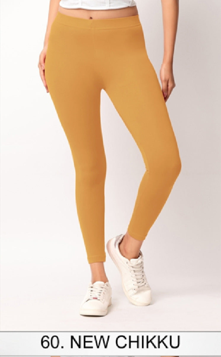 Ankle length Cotton+Lycra stretchable leggings.499/- For 3 Pieces